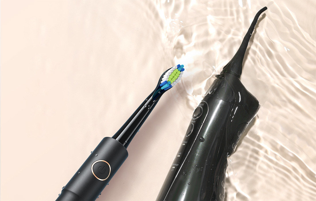 Irygator FAIRYWILL FW-5020E+ Szczoteczka soniczna FW-E11 Czarny