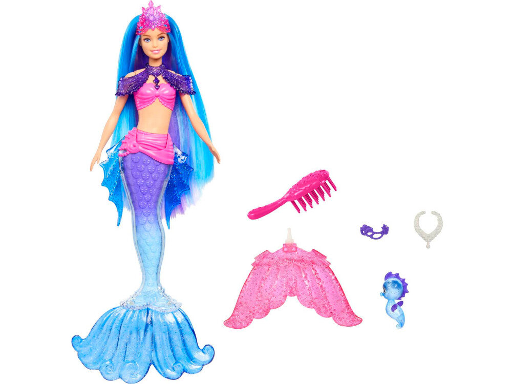 Lalka Barbie Syrenka Malibu HHG52 zawartosc opakowania