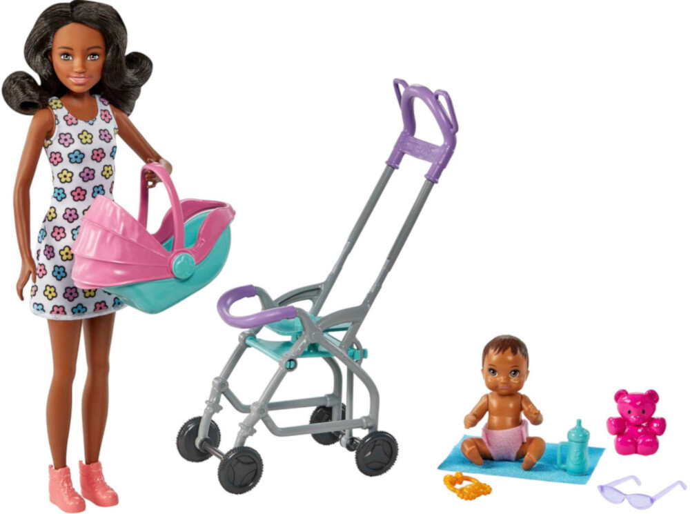 Lalka Barbie Skipper Klub Opiekunek HHB68 zawartosc opakowania