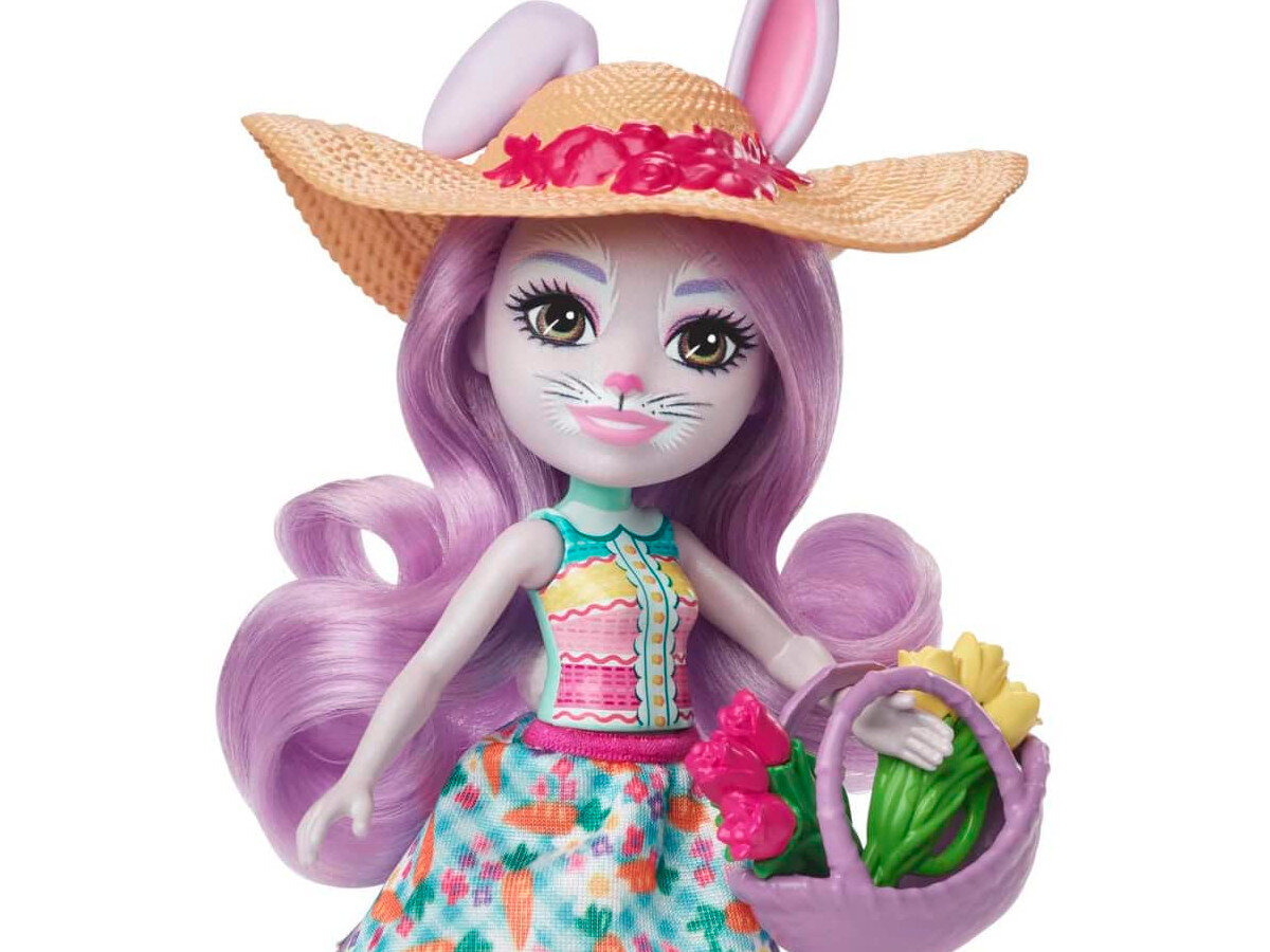 Lalka Enchantimals Targ kroliczkow HHC17 zestaw elementy