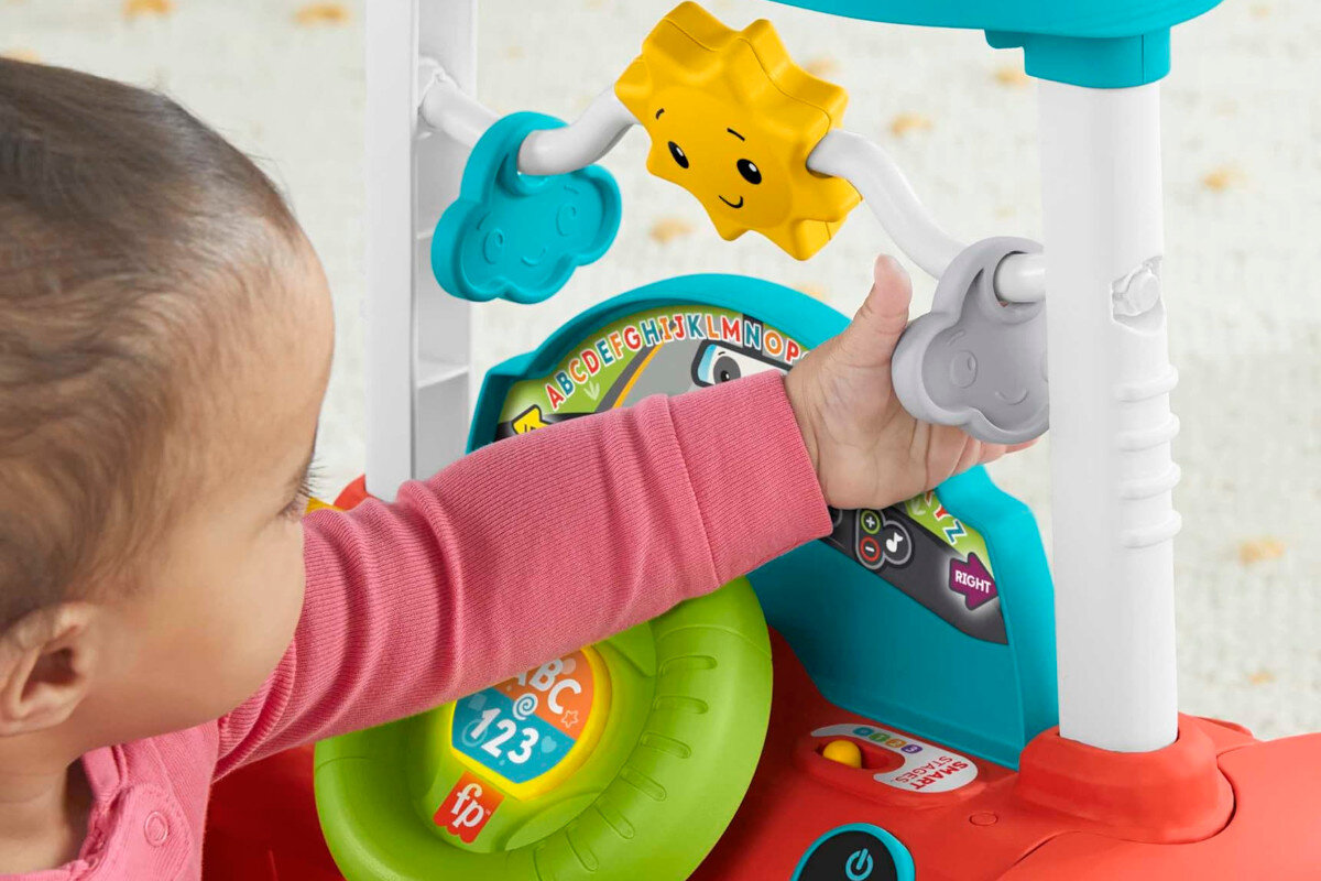 Chodzik FISHER PRICE Pchacz Małego Kierowcy HJP44 koła steady speed rośnie z dzieckiem