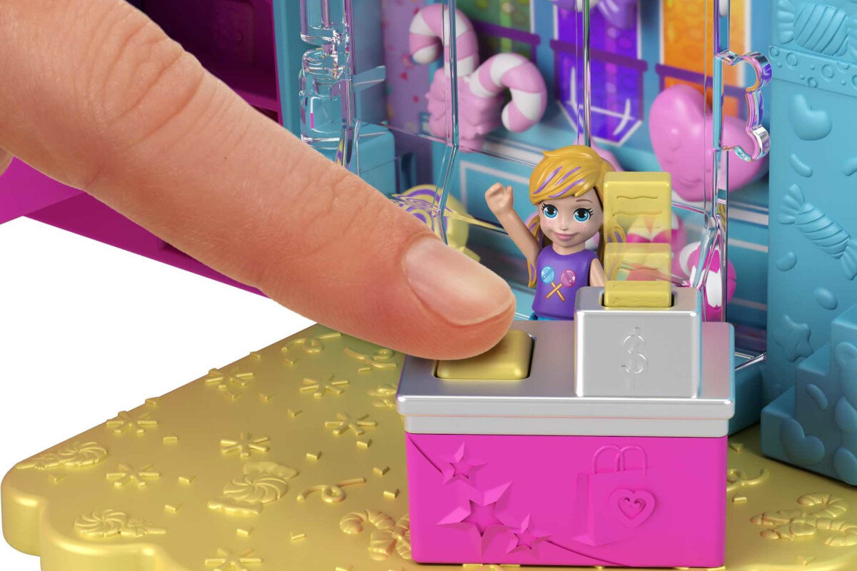 Lalka MATTEL Polly Pocket Mis Automacik Super Niespodzianki HJG28 akcesoria obszary lalki