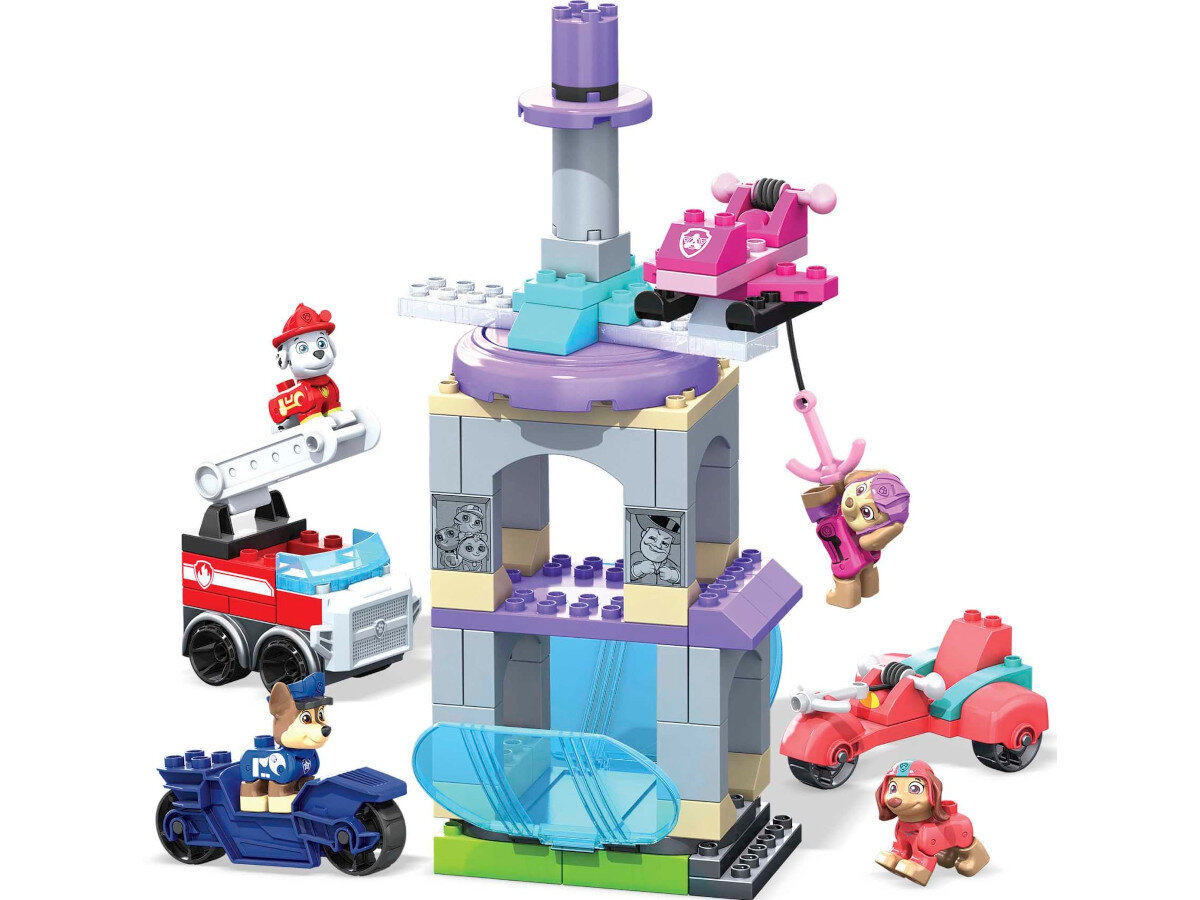 Klocki plastikowe MATTEL Mega Bloks Psi Patrol Zestaw Pojazdow Ratunkowych HFC18 elementy opakowanie