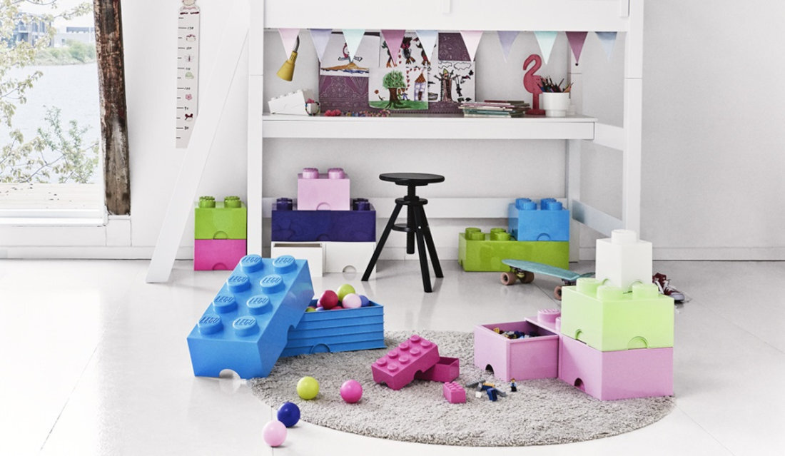 Pojemnik na LEGO klocek Brick 8 jasnozielony 40041220
