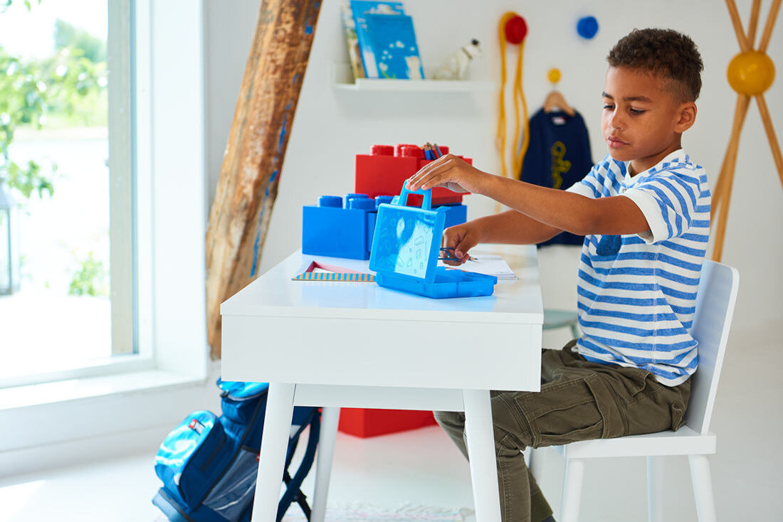 Pojemnik na LEGO z szufladka  Brick 8 Niebieski 40211731