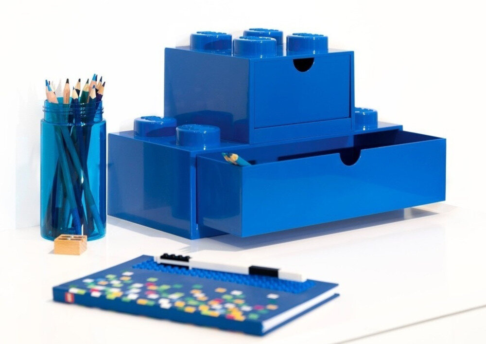 Pojemnik na LEGO z szufladka Brick  4 Niebieski 40201731