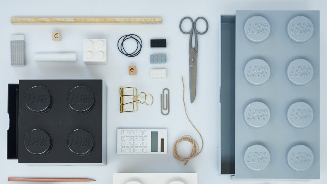 Pojemnik na LEGO z szufladka Brick 4 Czarny 40201733