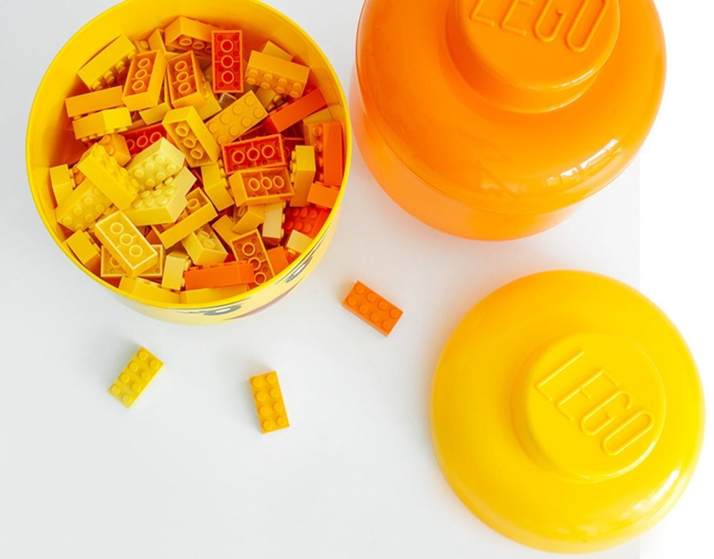 Pojemnik na LEGO duza glowa Chlopiec zolty 40321724