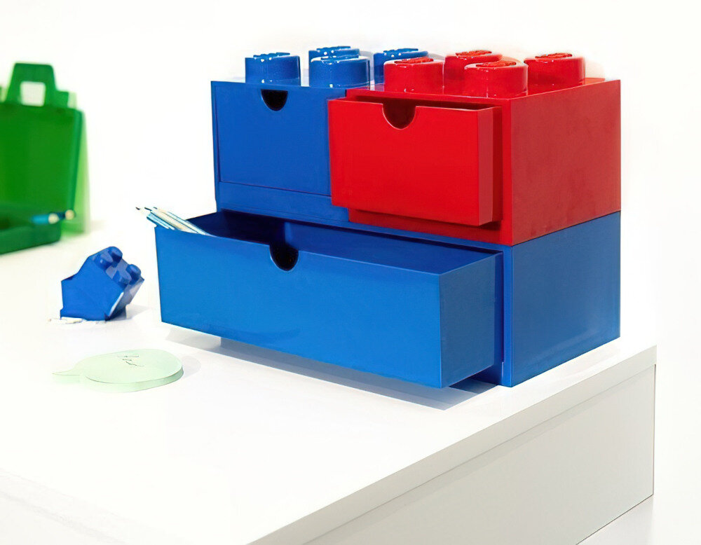 Pojemnik na LEGO z szufladka Brick 4 Czerwony 40201730