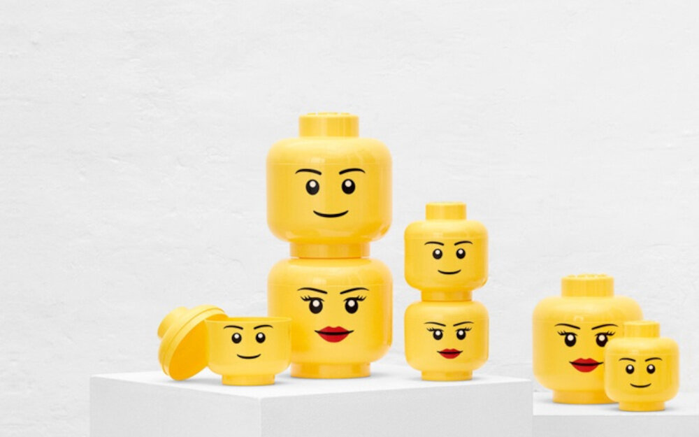 Pojemnik na LEGO mini glowa Chlopiec zolty 40331724