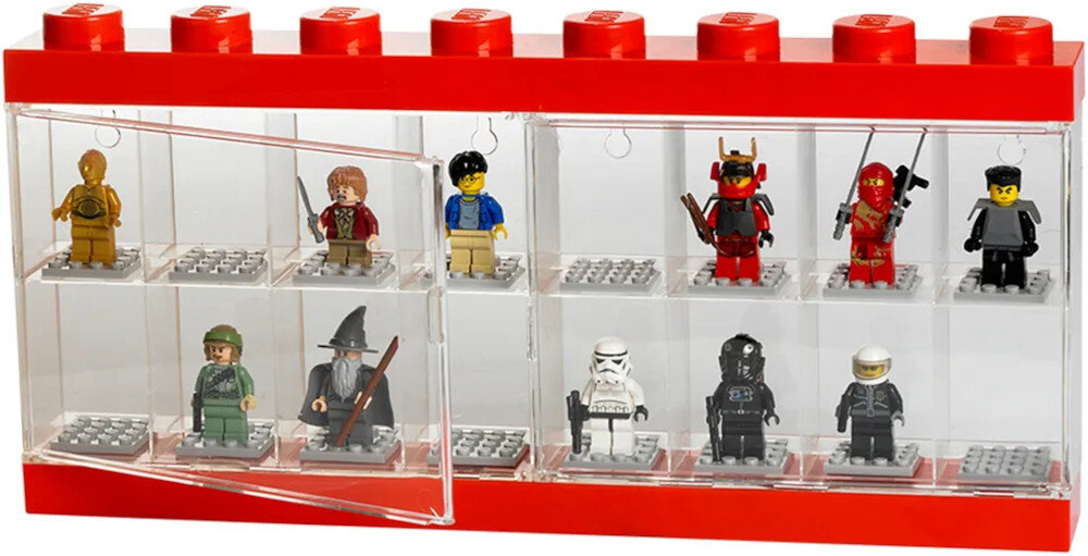 Gablotka LEGO Classic Czerwony 40660001 na 16 minifigurek drzwiczki przegrodki wypustki