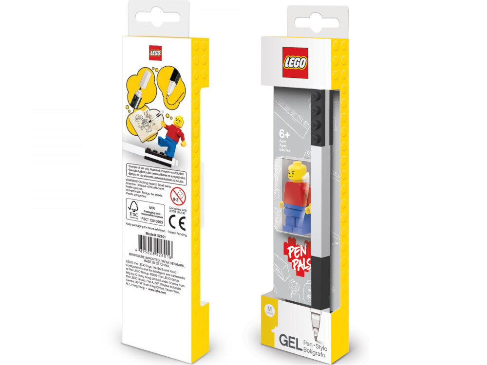 Dlugopis LEGO Classic Czerwony 52602 z minifigurka wymiary