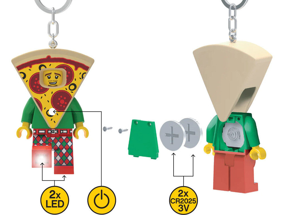 Brelok LEGO Classic Pizza LGL-KE176 z latarką timer ustawienie