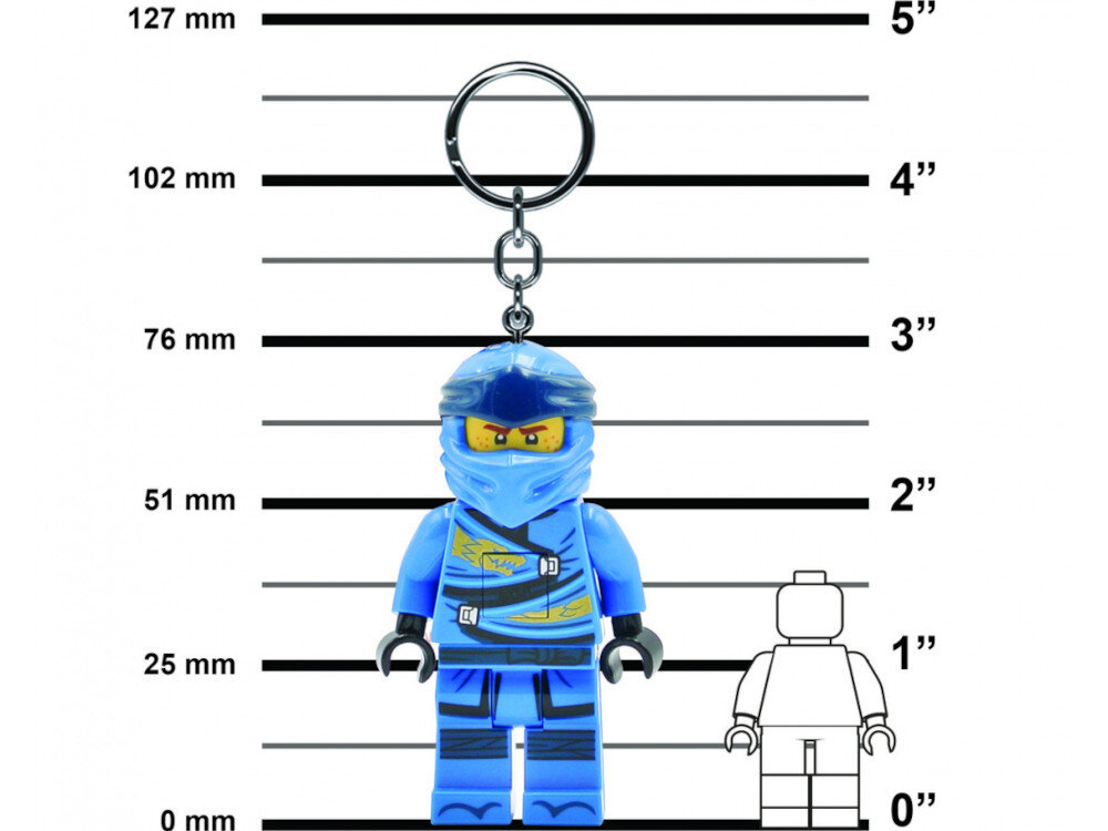 Brelok LEGO Ninjago Jay LGL-KE148H z latarką wysokosc baterie