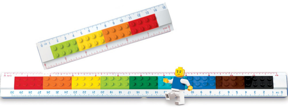 Linijka LEGO Classic 52558 z minifigurka wyglad zelowe klocki