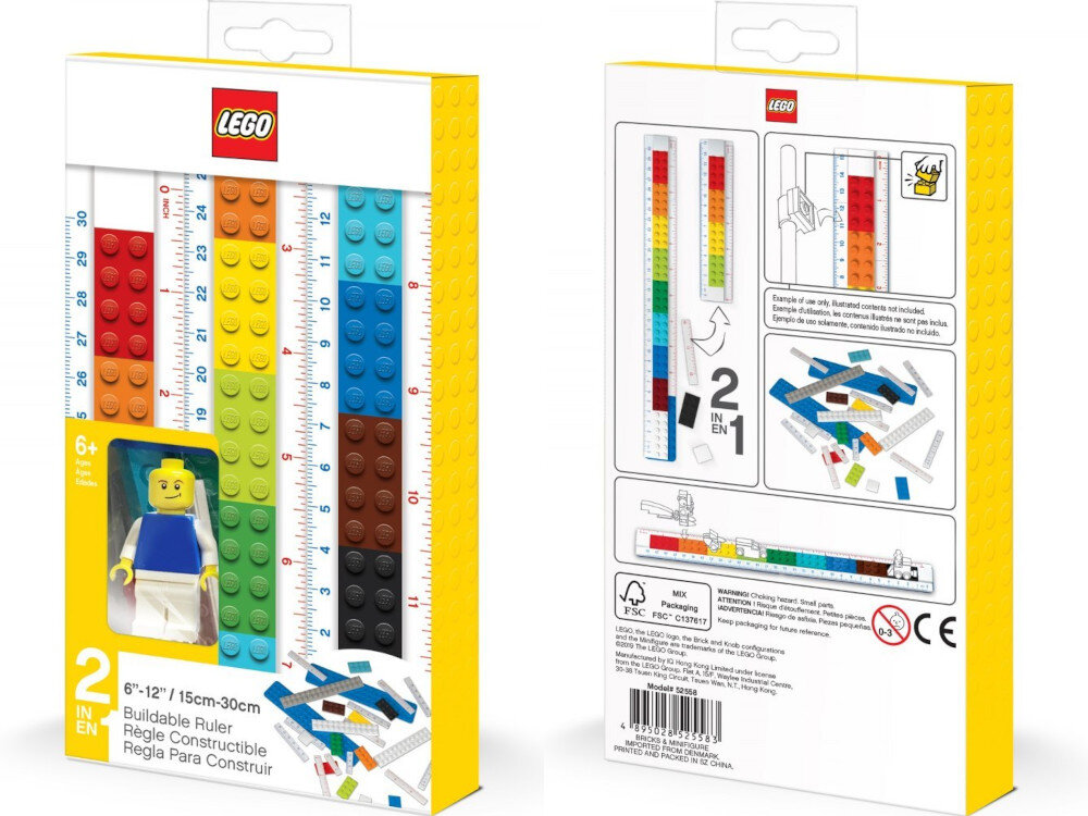 Linijka LEGO Classic 52558 z minifigurka kolory