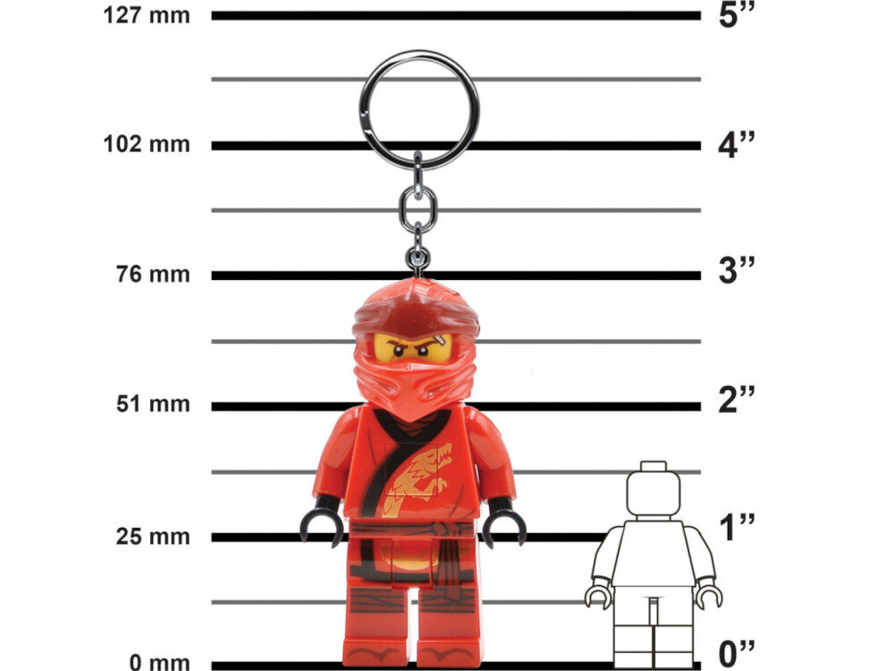 Brelok LEGO Ninjago Kai LGL-KE149H z latarką wysokosc baterie