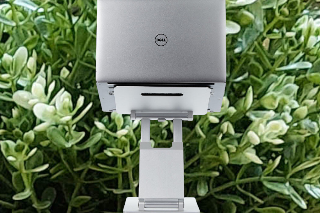 Podstawka pod laptopa POUT Eyes 3 Lift Niebiesko-biały spód mateiał ochrona stabilność aluminium