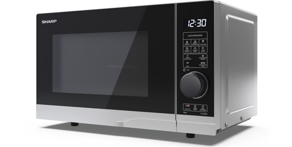 Kuchenka mikrofalowa SHARP YC-PG204AE-S Kompaktowe wymiary