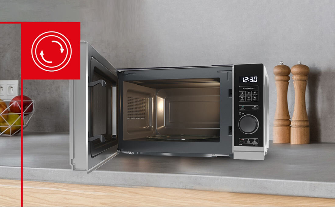 Kuchenka mikrofalowa SHARP YC-PS204AE-S talerz obrotowy