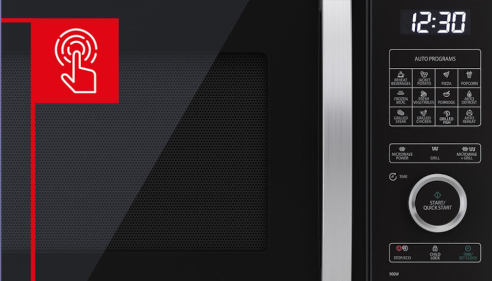 Kuchenka mikrofalowa SHARP YC-QG234AE-B wygoda funkcjonalnosc kompaktowe wymiary