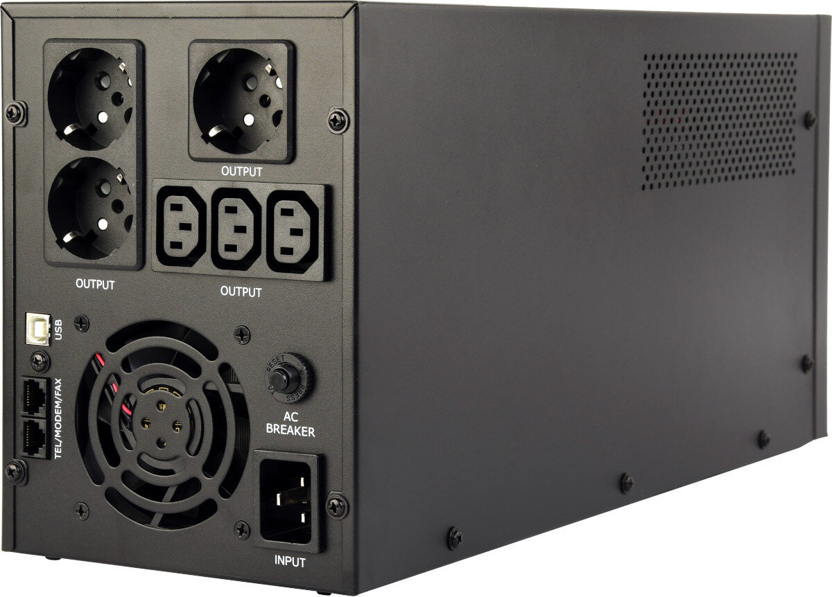 Zasilacz UPS ENERGENIE EG-UPS-036 parametry akumulatory gniazda wyjścia działanie moc