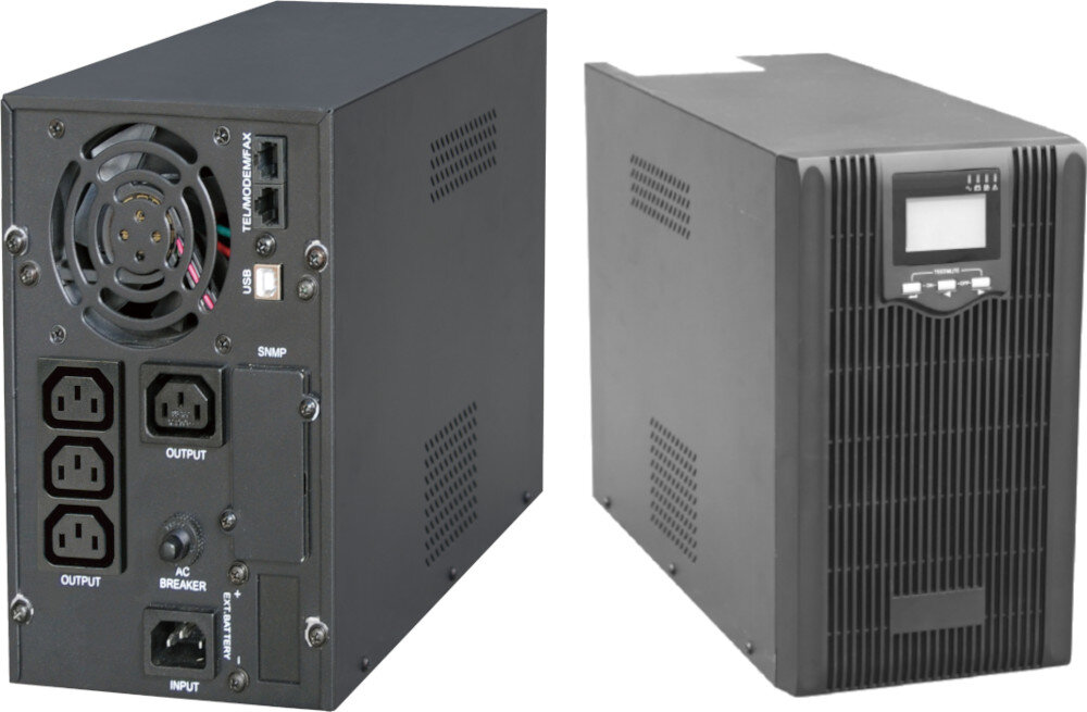 Zasilacz UPS ENERGENIE EG-UPS-PS2000-02 Czysty sinus działanie przeznaczenie baterie gniazda podłączenie