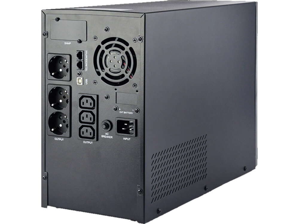 Zasilacz UPS ENERGENIE EG-UPS-PS3000-02 Czysty sinus działanie przeznaczenie baterie gniazda podłączenie