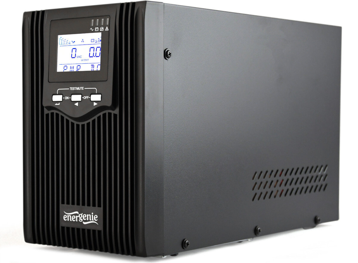 Zasilacz UPS ENERGENIE EG-UPS-PS1000-01 Czysty sinus parametry moc skuteczna technologia sinusoida czas działania