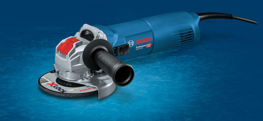Szlifierka kątowa BOSCH Professional GWS 14-125 silnik szczotkowy moc 1400 W efektywne szlifowania obrobka obroty do 11500 obr/min praca na niskich i wysokich obrotach