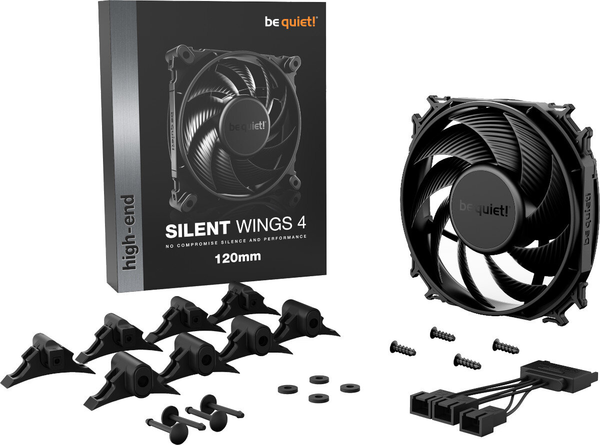 Wentylator BE QUIET! Silent Wings 4 BL092 opakowanie zestaw akcesoria