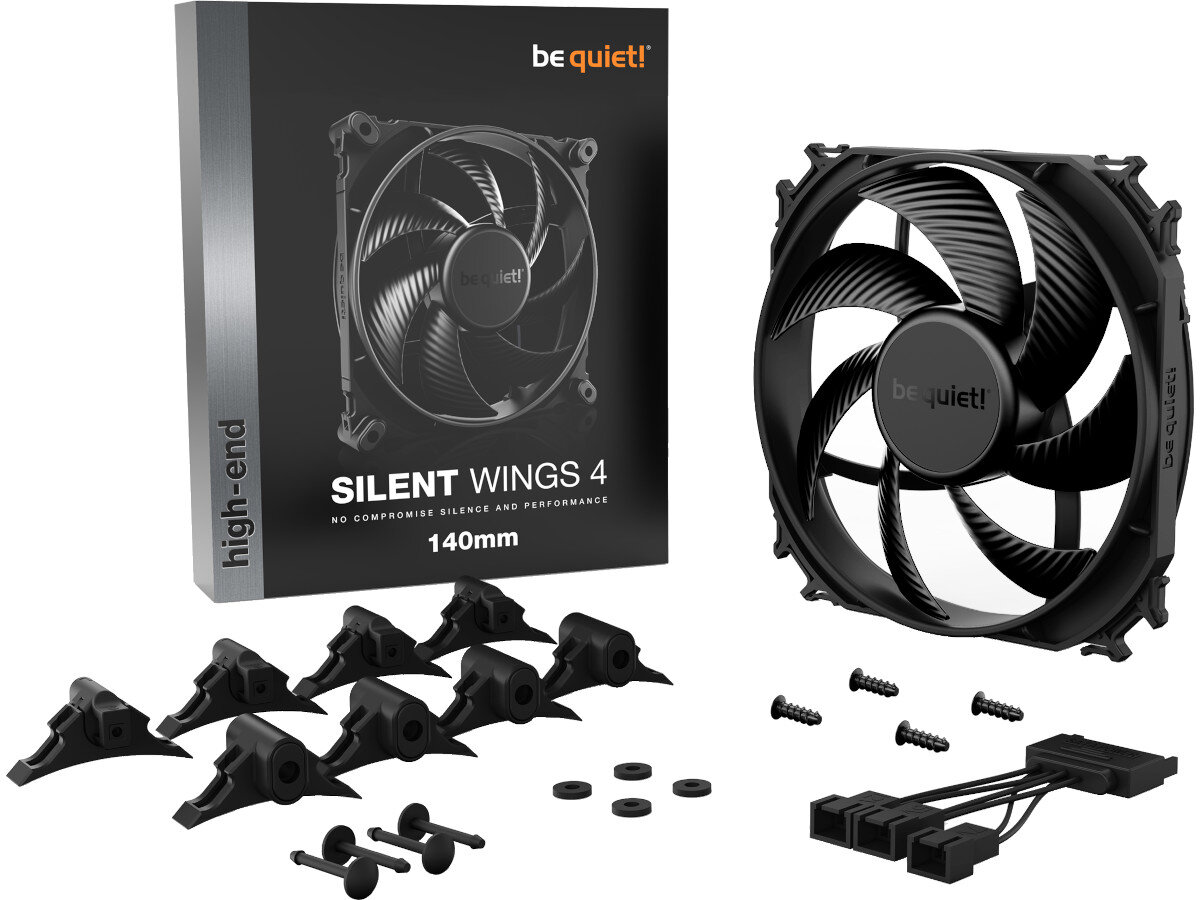 Wentylator BE QUIET! Silent Wings 4 BL095 opakowanie zestaw akcesoria