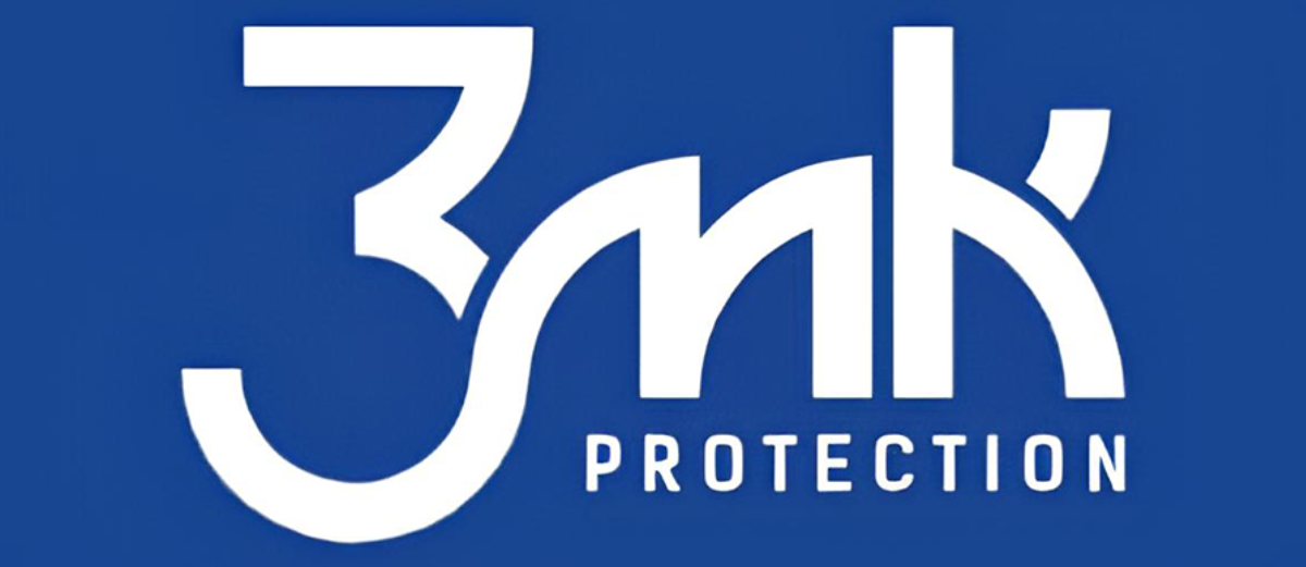 Logo z białym napisem \'3mk PROTECTION\' na niebieskim tle.