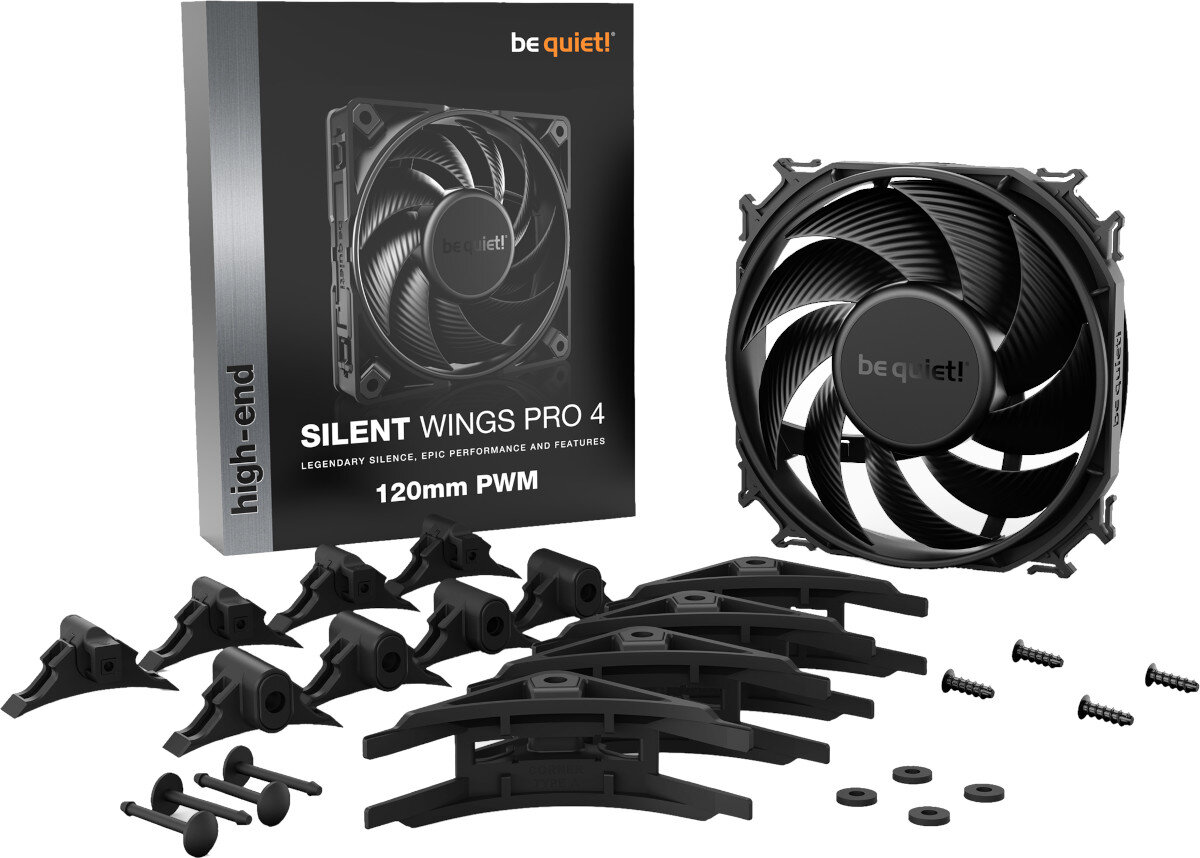 Wentylator BE QUIET! Silent Wings Pro 4 BL098 opakowanie zestaw akcesoria