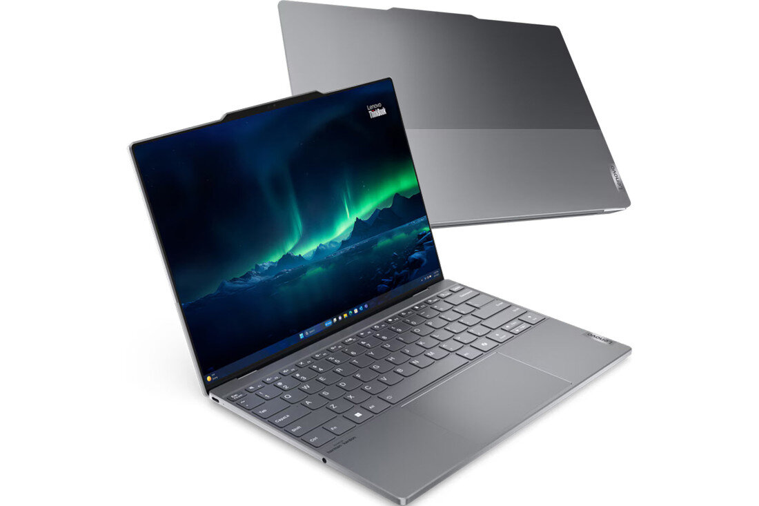 Laptop LENOVO ThinkBook 13x G2 - Laptop LENOVO ThinkBook 13x w dwóch ujęciach, przodu i z tyłu.