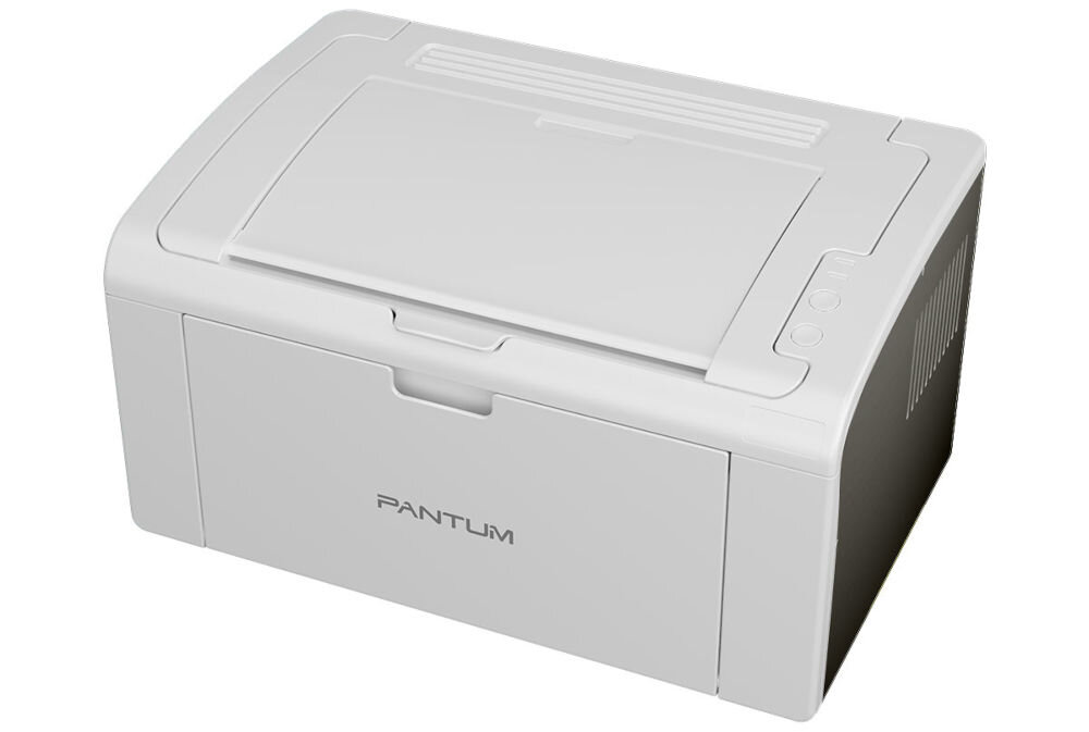 Drukarka PANTUM P2509W Wi-Fi prezentacja drukarki na białym tle pod kątem drukowanie bezprzewodowe Wi-Fi szybka i prosta konfiguracja urządzenia