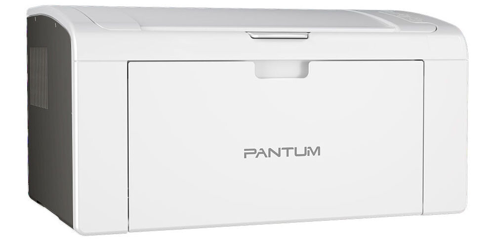 Drukarka PANTUM P2509W Wi-Fi prezentacja drukarki od przodu pod kątem na białym tle ekonomiczne rozwiązanie toner około 1600 stron długoterminowe oszczędności ograniczenie ilości odpadów