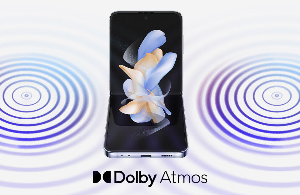 Bogaty dźwięk z głośników wspomaganych technologią Dolby Atmos Bogaty dźwięk z głośników wspomaganych technologią Dolby Atmos