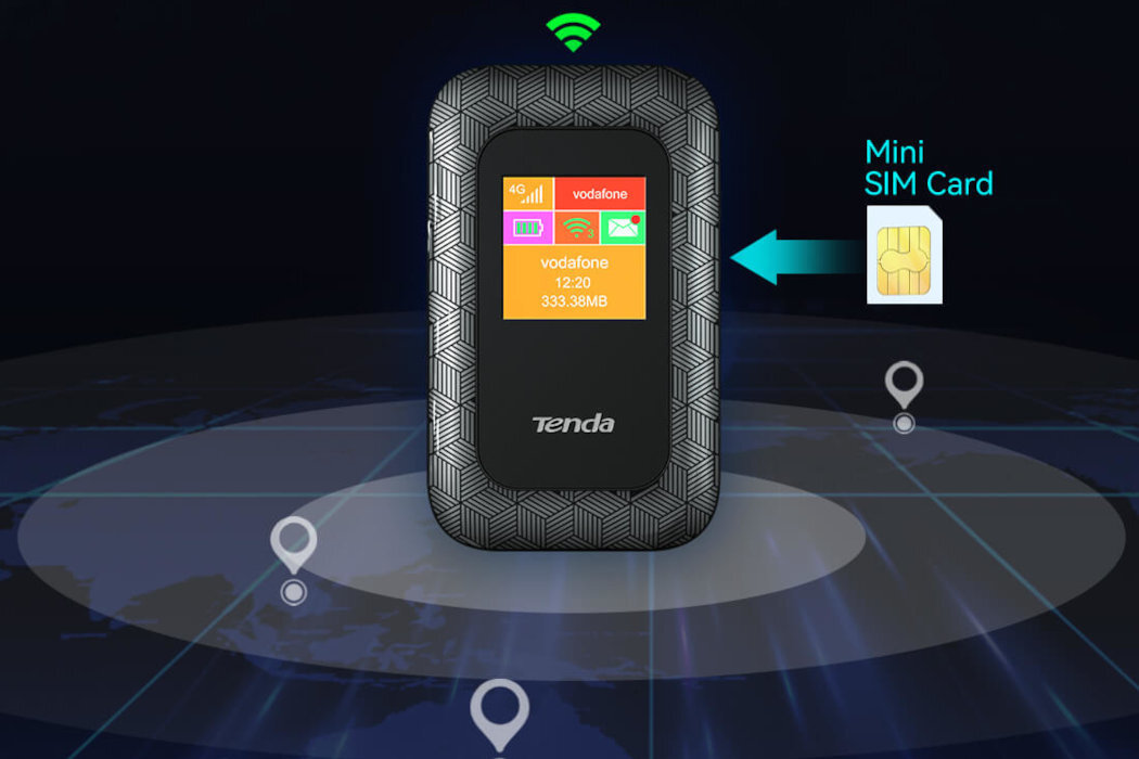 Router TENDA 4G185 baeteria SIM
