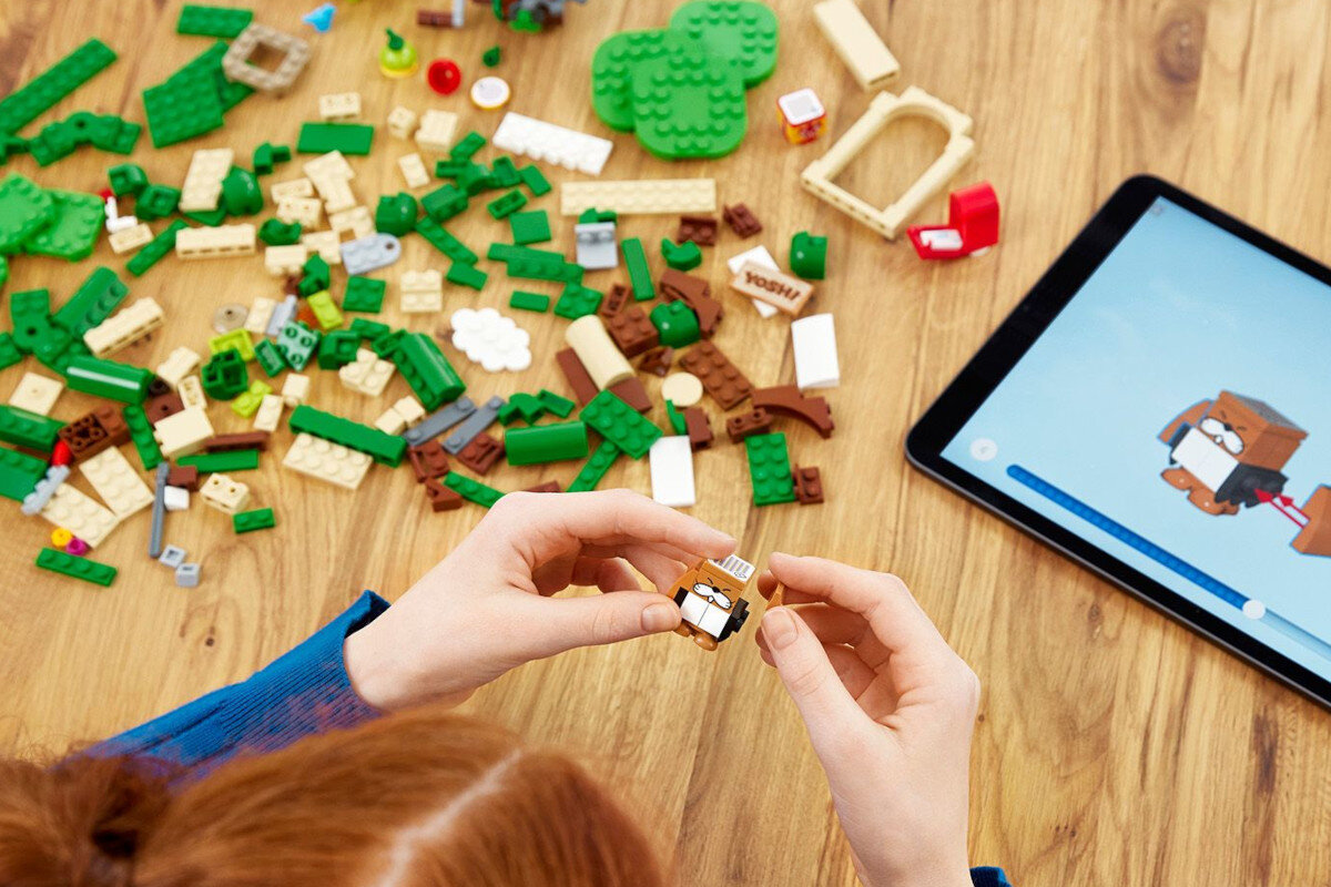 LEGO Super Mario Dom prezentów Yoshiego — zestaw rozszerzajacy 71406 aplikacja instrukcje