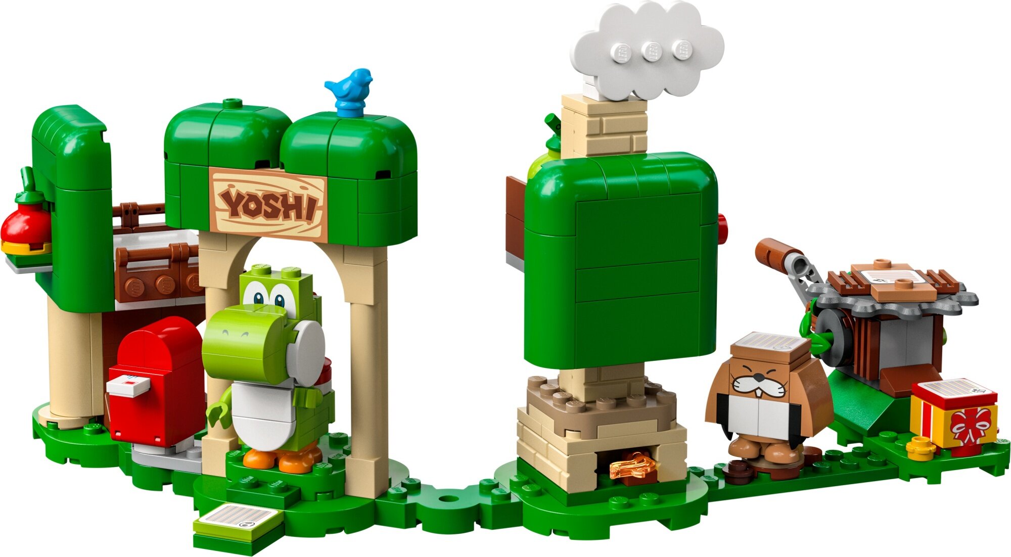LEGO Super Mario Dom prezentów Yoshiego — zestaw rozszerzajacy 71406 zawartosc opakowania