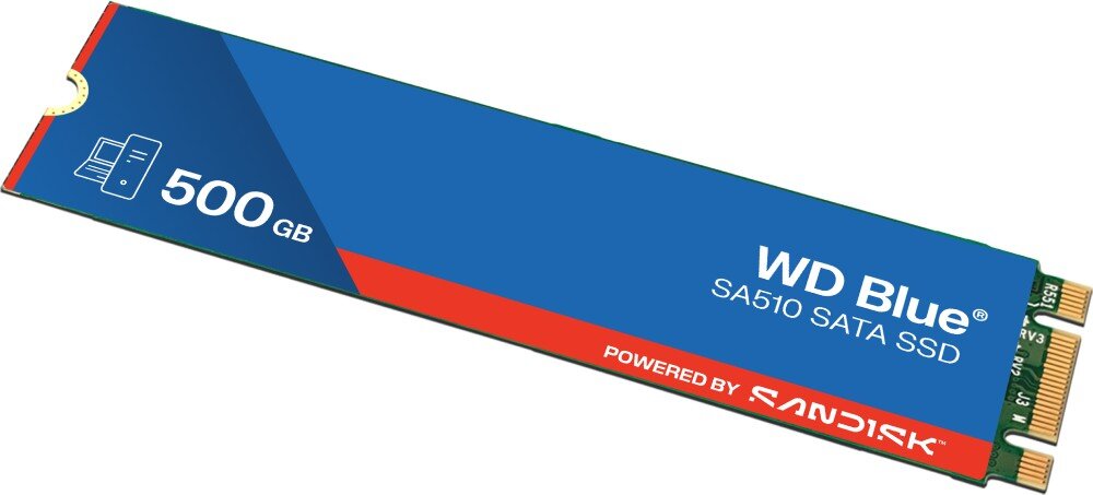 Dysk WD Blue SA510 Wymiary waga kolor pojemność niezawodność trwałość prędkość odczytu prędkość zapisu