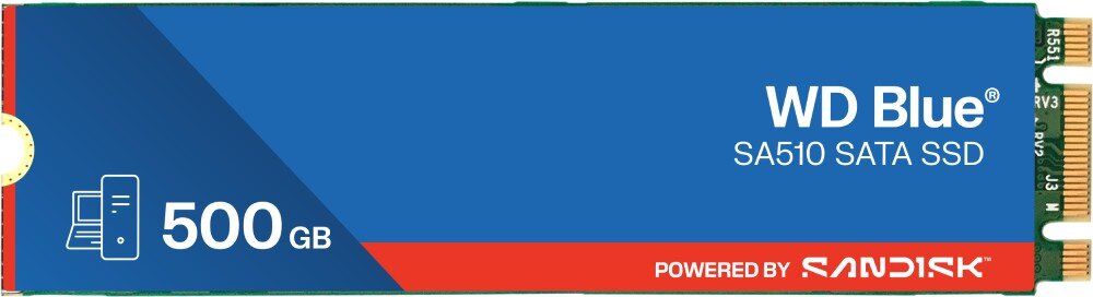 Dysk WD Blue SA510 Wymiary waga kolor pojemność niezawodność trwałość prędkość odczytu prędkość zapisu