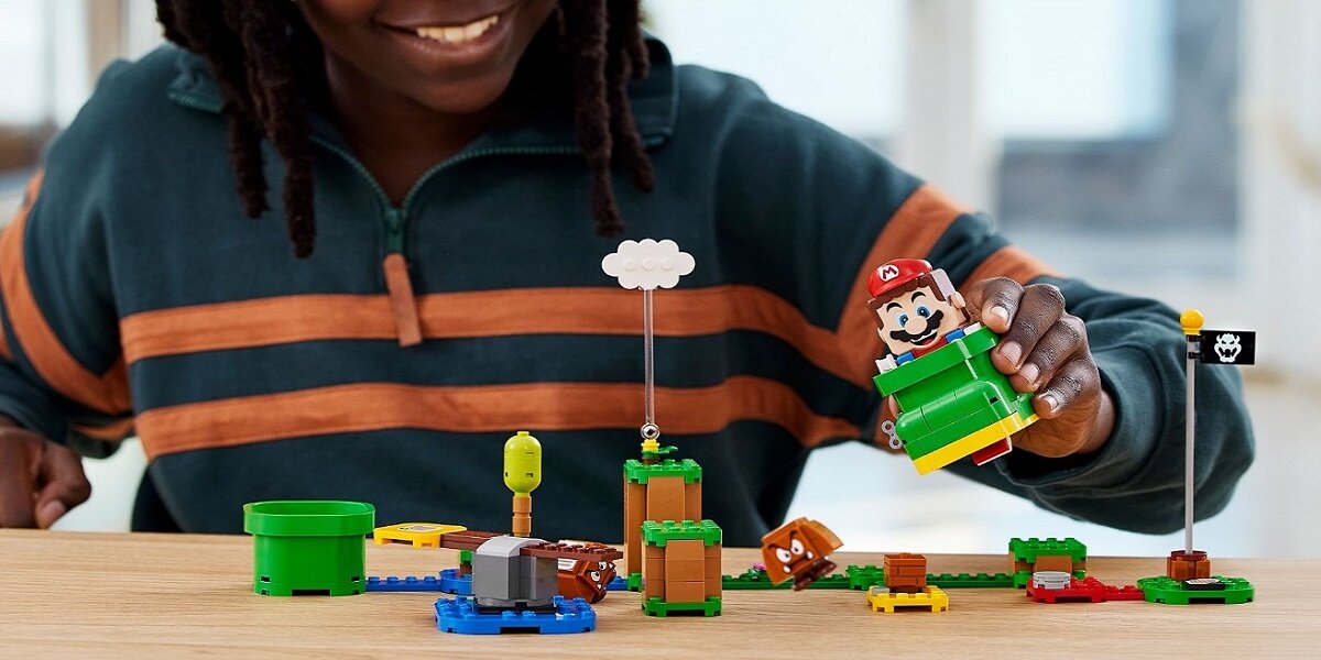 LEGO Super Mario But Goomby - zestaw rozszerzający 71404 Podskakuj w bucie, by zdobyć wirtualne monety Jeszcze więcej zabawy