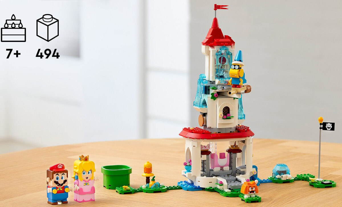 LEGO Super Mario Cat Peach i lodowa wieza — zestaw rozszerzajacy 71407 figurki elementy uzupelnienie