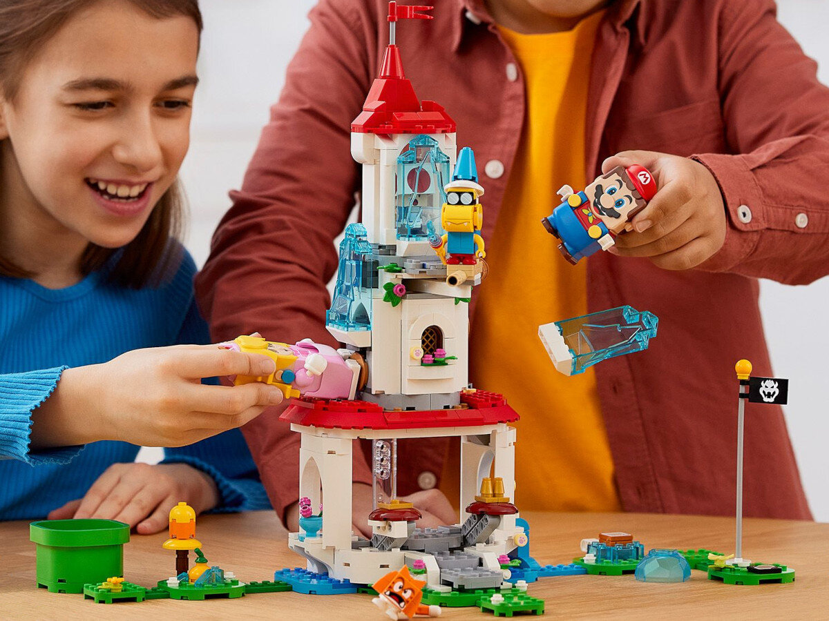 LEGO Super Mario Cat Peach i lodowa wieza — zestaw rozszerzajacy 71407 rozbudowa kompatybilne zestawy
