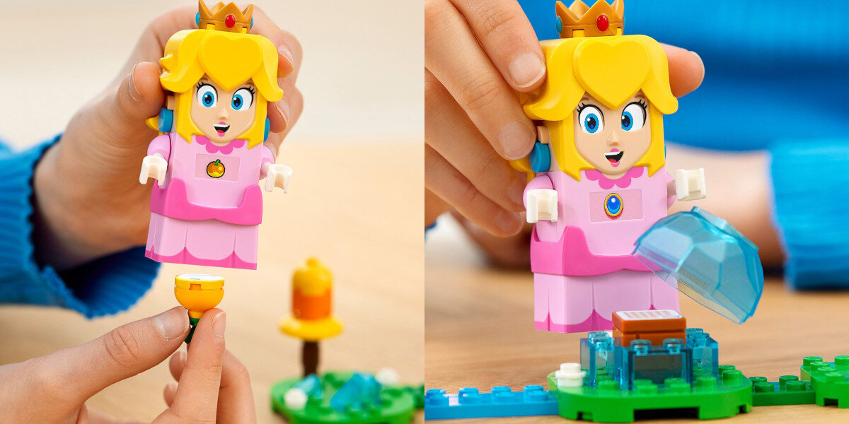 LEGO Super Mario Cat Peach i lodowa wieza — zestaw rozszerzajacy 71407 monety zadania