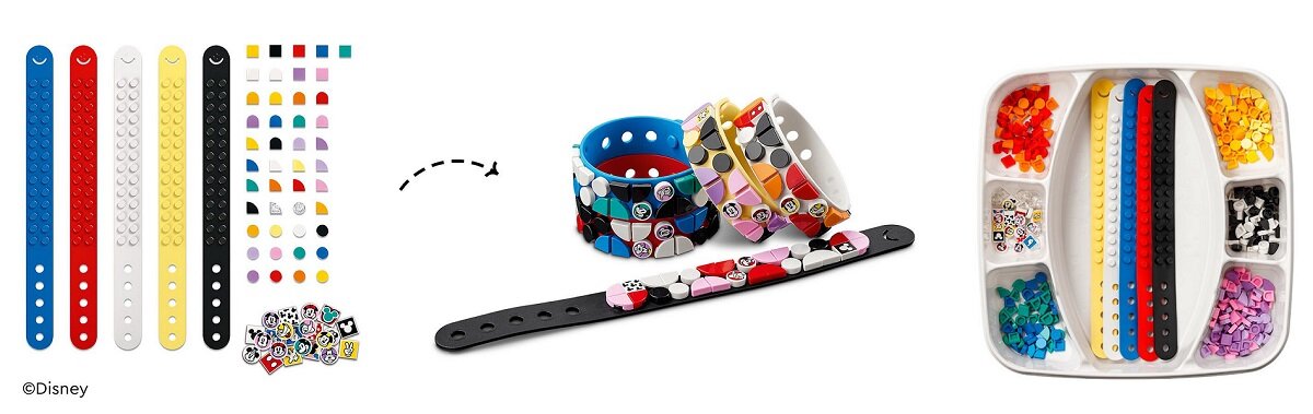 LEGO Dots Miki i przyjaciele - mega zestaw bransoletek 41947 Wymyśl, projektuj i dziel się