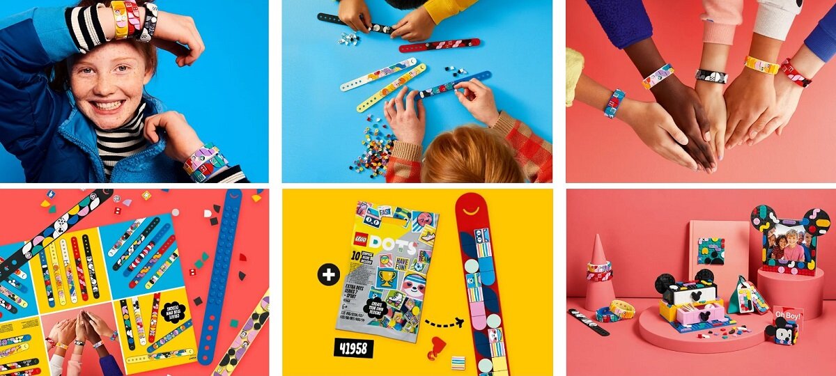 LEGO Dots Miki i przyjaciele - mega zestaw bransoletek 41947 Pomoc w rozwoju życiowych umiejętności