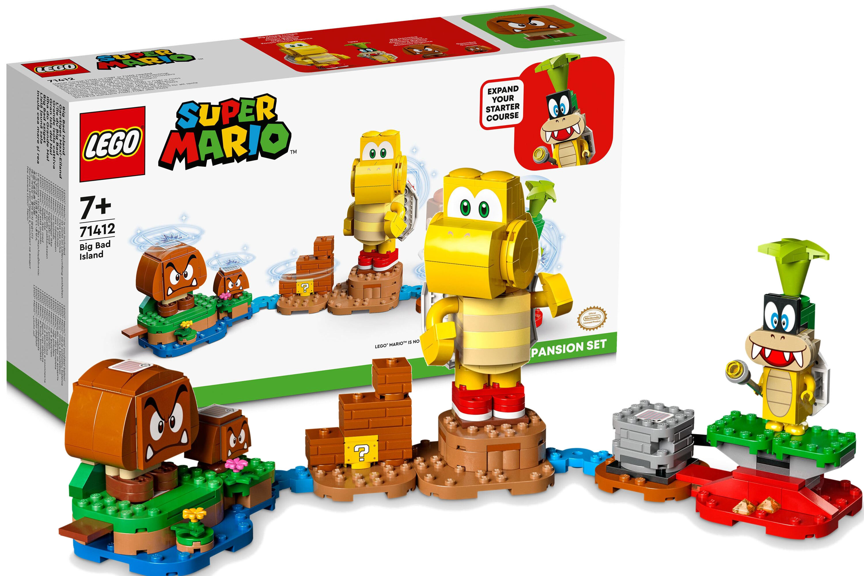 LEGO Super Mario Wielka zła wyspa - zestaw rozszerzający 71412 elementy wymiary